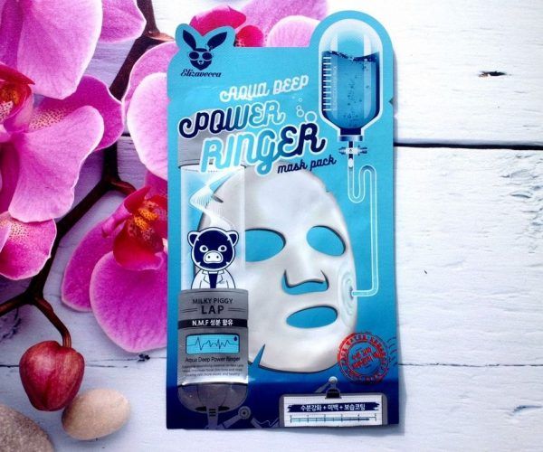 Тканевая увлажняющая маска для лица  ELIZAVECCA AQUA DEEP POWER RINGER MASK  PACK 23мл