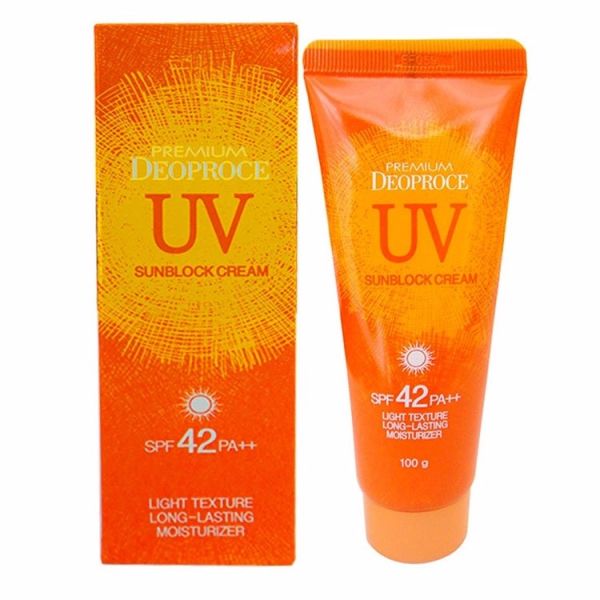 1218 Солнцезащитный крем (100мл) 1218 PREMIUM DEOPROCE UV SUN BLOCK CREAM SPF 42PA++ (100ml)