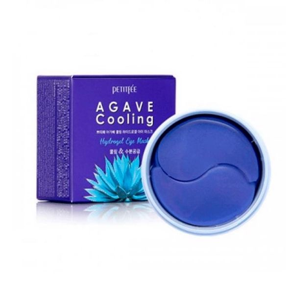 Охлаждающие патчи для глаз с экстрактом Агавы и 5 Blue Complecs (60шт) PETITFEE AGAVE COOLING HYDROGEL EYE MASK (60ea)