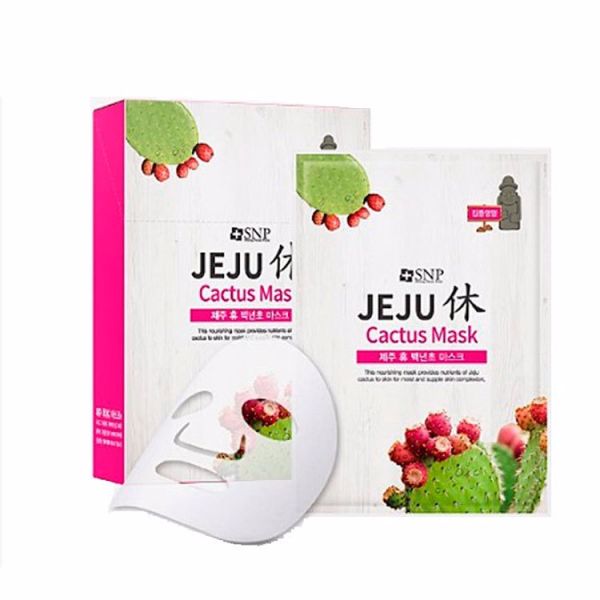 Тканевая маска для лица SNP JEJU CACTUS MASK 22ml*10ea