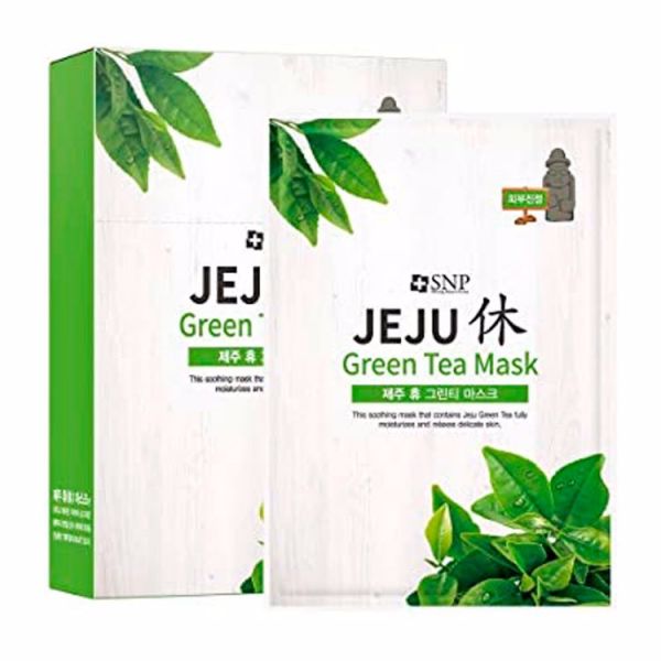 Тканевая маска для лица SNP JEJU GREEN TEA MASK 22ml*10ea