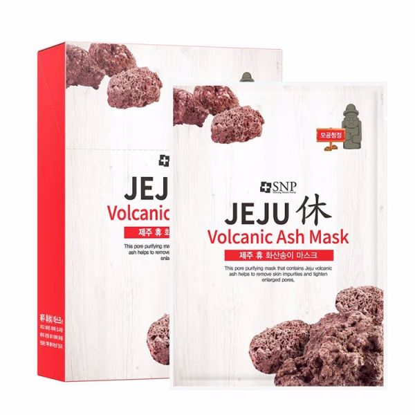 Тканевая маска для лица (22мл*10шт) SNP JEJU VOLCANIC ASH MASK  (22ml*10ea)