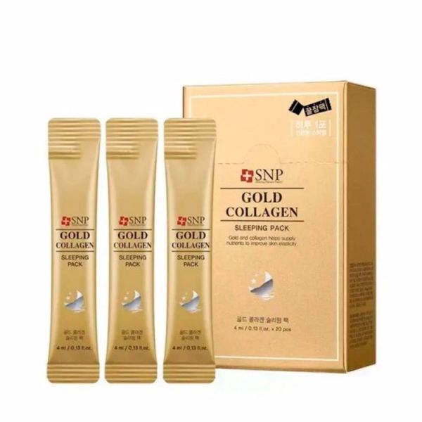 Антивозрастная ночная маска с коллагеном и золотом ( 4мл*20шт) SNP GOLD COLLAGEN SLEEPING PACK (4ml*20ea)