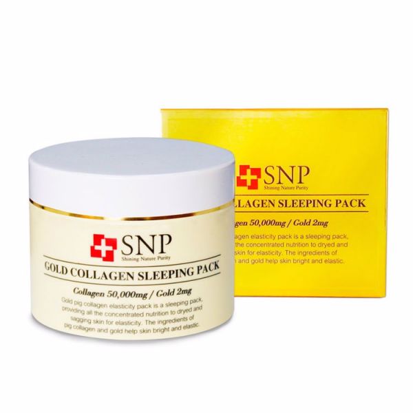 Ночная маска на основе золота и коллагена SNP GOLD COLLAGEN SLEEPING PACK  100ml