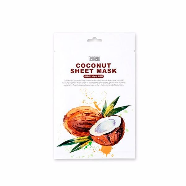 Тканевая маска для лица с кокосом TENZERO COCONUT SHEET MASK 10ea