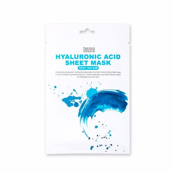 Тканевая маска для лица с гиалуроновой кислотой TENZERO HYALURONIC ACID SHEET MASK 10ea