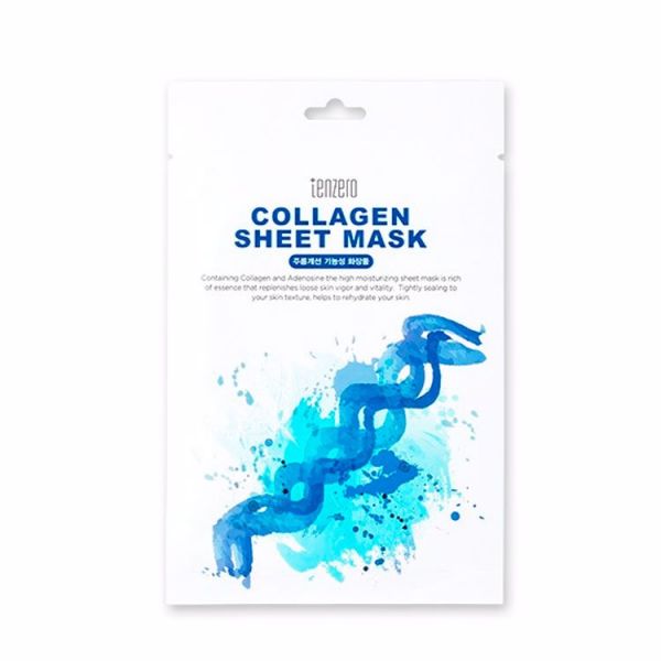 Тканевая маска для лица с коллагеном TENZERO COLLAGEN SHEET MASK 10ea
