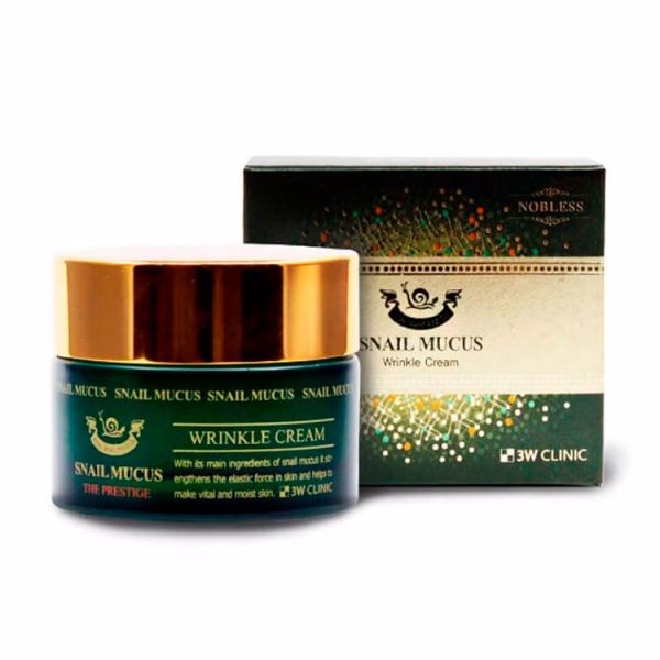 Антивозрастной крем для лица с муцином улитки (50мл) 3W CLINIC SNAIL MUCUS WRINKLE CREAM (50ml)