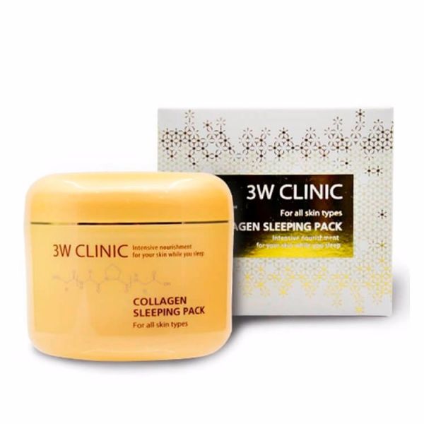 Ночная маска для лица с коллагеном (100мл) 3W CLINIC COLLAGEN SLEEPING PACK (100ml)