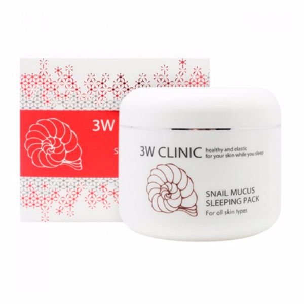 Ночная маска с муцином улитки (100мл) 3W CLINIC SNAIL MUCUS SLEEPING PACK (100ml)