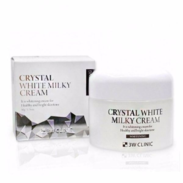 Осветляющий и увлажняющий крем для лица3W CLINIC CRYSTAL WHITE MILKY CREAM 50ml
