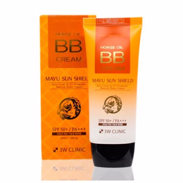 Конское масло BB Крем3W CLINIC HORSE OIL BB CREAM SPF 50+ / PA +++ 50ml