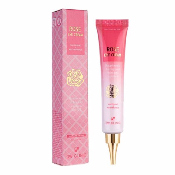 Осветляющий крем для век с экстрактом розы3W CLINIC ROSE EYE CREAM 40ml