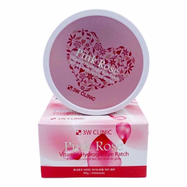 Гидрогелевые патчи для глаз с экстрактом французской розы3W CLINIC PINK ROSE VITAMIN HYDROGEL EYE PATCH 90gr (60ea)
