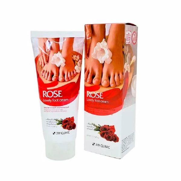 Крем для ног с ароматом Розы3W CLINIC ROSE LOVELY FOOT CREAM 100ml