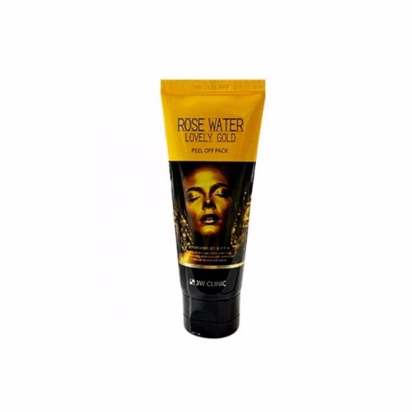 Маска-плёнка с розовой водой и золотом (100мл) 3W CLINIC ROSE WATER LOVELY GOLD PEEL OFF PACK (100ml)
