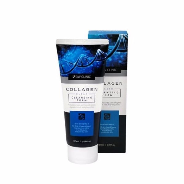 Пенка для умывания с коллагеном (180мл) 3W CLINIC COLLAGEN CLEAR CLEANSING FOAM (180ml)