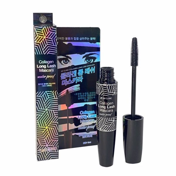 Водостойкая тушь для ресниц с эффектом подкручивания (12мл) 3W CLINIC COLLAGEN LONG LASH MASCARA (12ml)