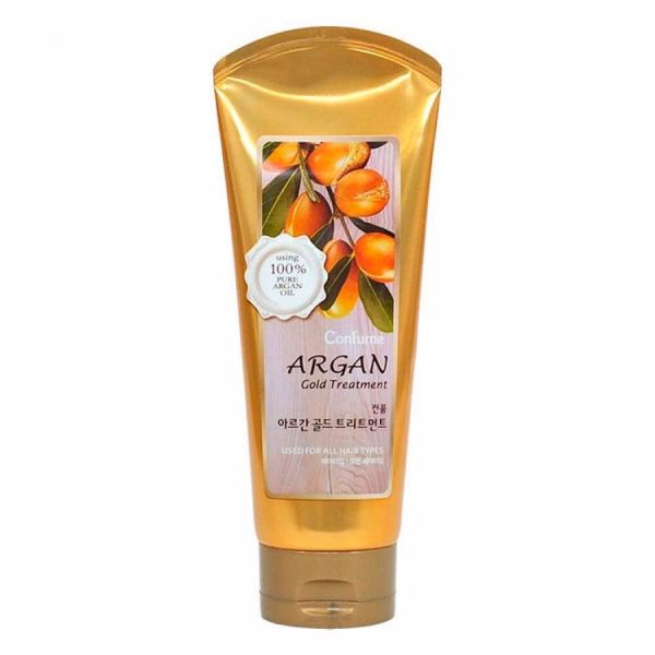 Маска для волос с маслом арганы и с экстрактом золото (200мл) WELCOS CONFUME ARGAN GOLD TREATMENT (200ml)