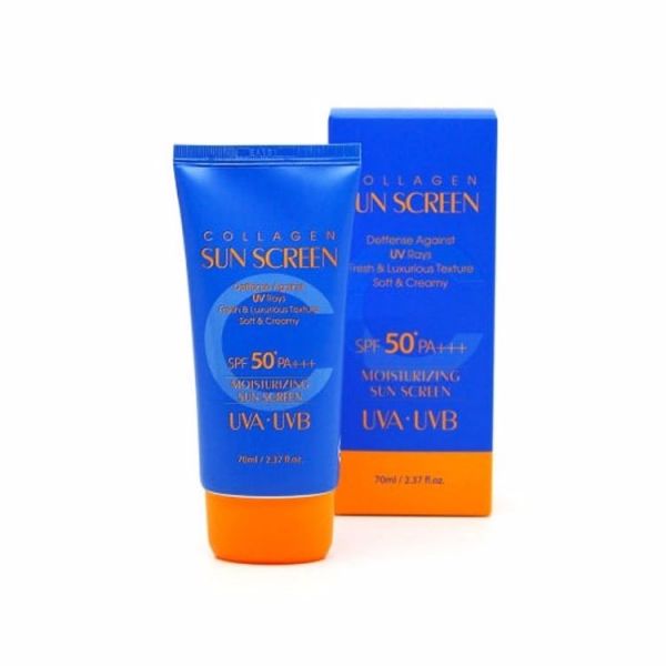 Солнцезащитный крем с коллагеном (70мл) 3W CLINIC COLLAGEN SUN SCREEN SPF50+/PA+++ (70ml)