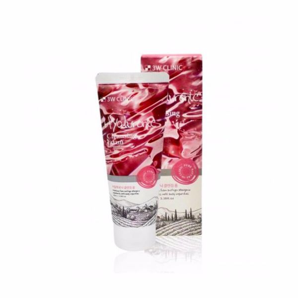 Пенка для умывания с гиалуроновой кислотой (100мл) 3W CLINIC HYALURONIC CLEANSING FOAM (100ml)