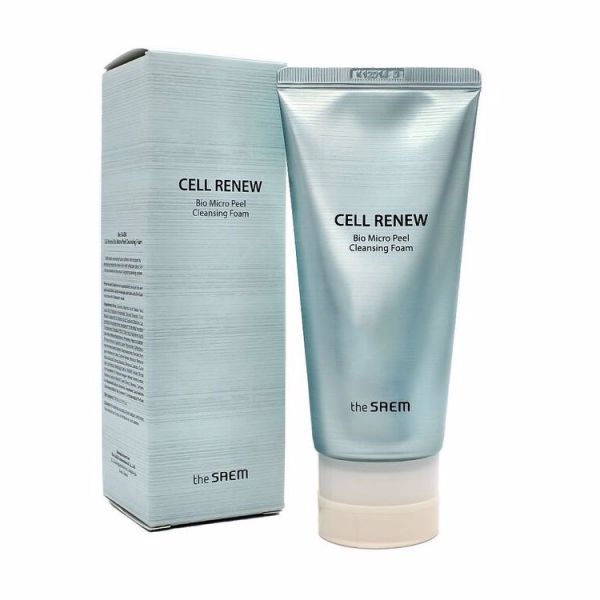 Пенка для умывания лица с эффектом лёгкого микропилинга (170мл) THE SAEM CELL RENEW BIO MICRO PEEL CLEANSING FOAM (170ml)