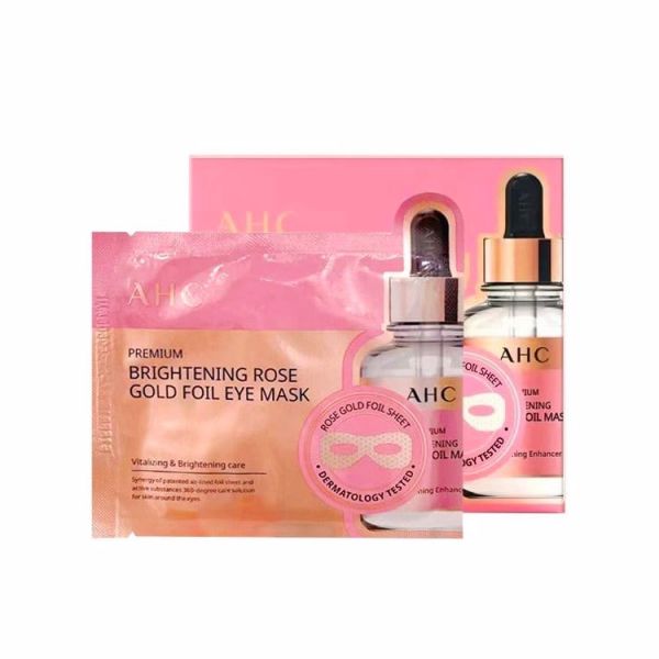 Тканевая маска для области вокруг глаз с золотом (5шт) AHC PREMIUM BRIGHTENING ROSE GOLD FOIL EYE MASK (5pcs)