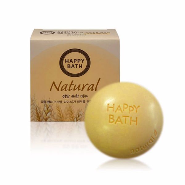 Мыло для лица и тела на основе пшеничного протеина (90гр*4шт) HAPPY BATH NATURAL MILD RICE WATER SOAP (90gr*4ea)