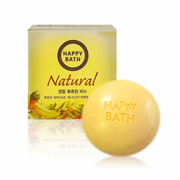 Мыло для лица и тела на основе масел арганы, оливы, кокоса (90гр*4шт) HAPPY BATH NATURAL MILD FRUIT WATER SOAP (90gr*4ea)