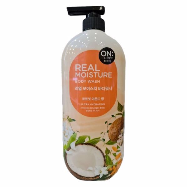 Увлажняющий гель для душа с кокосом и миндалем (900гр) ON THE BODY REAL MOISTURE BODY WASH COCONUT AND ALMOND (900gr)