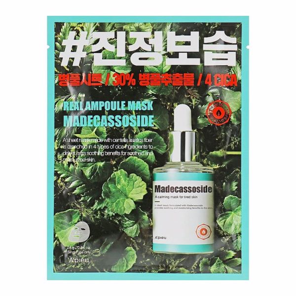 Ампульная тканевая маска для лица (1шт) A'PIEU REAL AMPOULE MASK MADECASSOSIDE (1ea)
