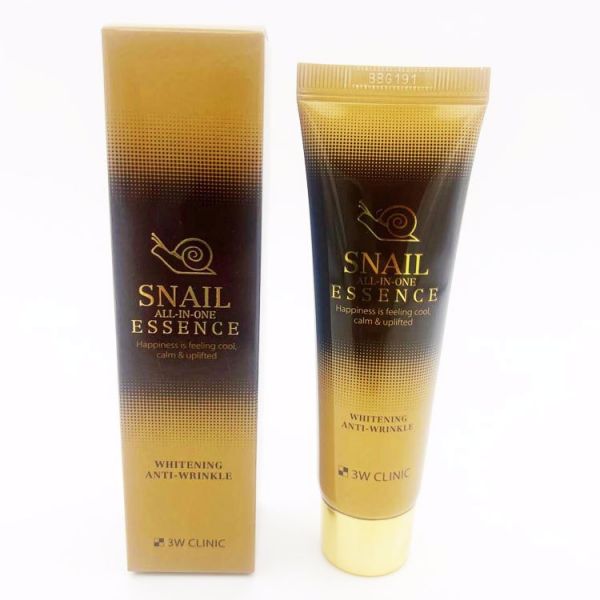 Эссенция с экстрактом улитки против морщин (60мл) 3W CLINIC SNAIL ALL-IN-ONE ESSENCE WHITENING ANTI-WRINKLE (60ml)