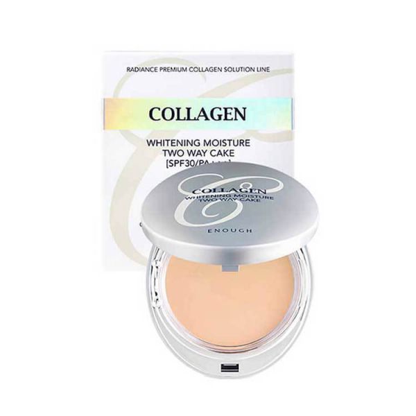 Отбеливающая пудра на основе коллагена #13 (13гр*2)  [СРОК ДО 09.2022][SALE] ENOUGH COLLAGEN 3 IN 1 WHITENING MOISTURE TWO WAY CAKE #13 (13gr*2)  [EXP 09/2022]