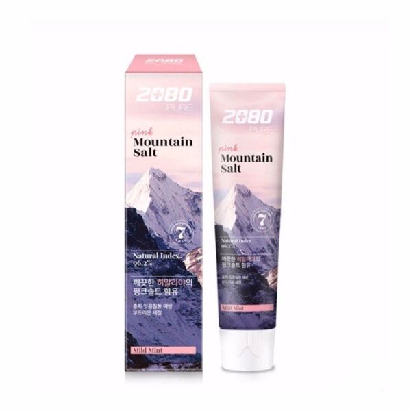 Зубная паста с розовой гималайской сольюDENTAL CLINIC 2080 PURE PINK MOUNTAIN SALT TOOTHPASTE MILD MINT  (160gr*3ea)