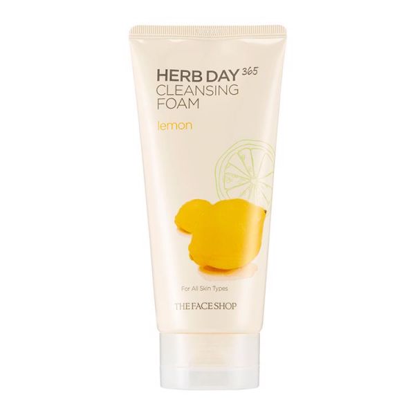 Очищающая пенка для лица с экстрактом лимона (170мл) THE FACE SHOP HERB DAY 365 CLEANSING FOAM LEMON (170ml)