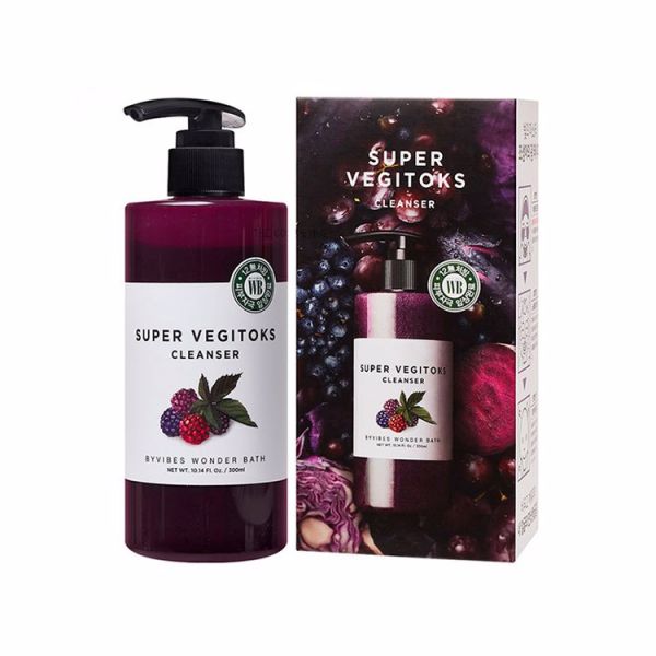 Детокс очищение для упругости кожи фиолетовый смузи CHOSUNGAH BY VIBES WONDER BATH SUPER VEGITOKS CLEANSER PURPLE (300ml)