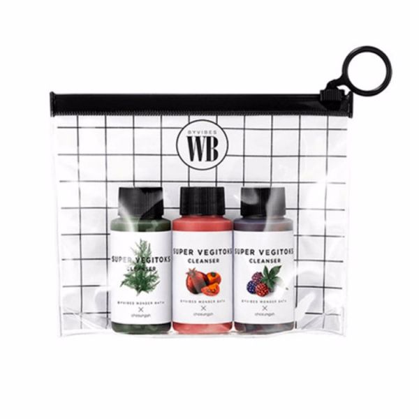 Очищающий мини набор миниатюр WONDER BATH SUPER VEGITOKS CLEANSER MINIATURE KIT 3ea (30ml+30ml+30ml)