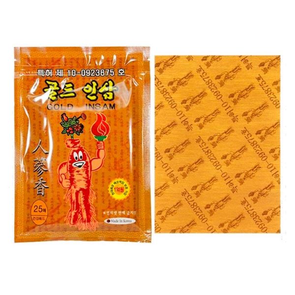 Корейские лечебные пластыри с красным женьшенем (25шт) GREENON RED JINSENG PLAST (25ea)