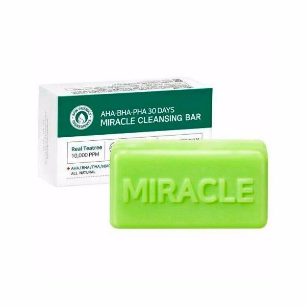 Очищающее мыло с AHA-BHA-PHA кислотами, 30 дней (50мл) SOME BY MI AHA-BHA-PHA 30 DAYS MIRACLE CLEANSING BAR (100g)