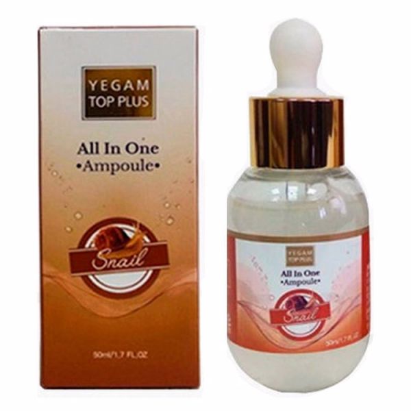 Ампульная сыворотка с муцином улитки для лица (50мл) YE GAM TOP FACE PLUS ALL IN ONE AMPOULE SNAIL (50ml)