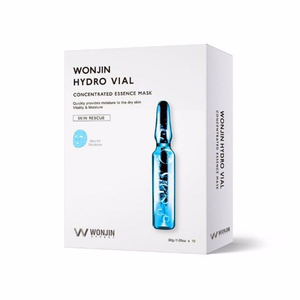Набор тканевых масок для лица с гиалуроновой кислотой (30гр * 10шт) WONJIN EFFECT HYDRO VIAL MASK