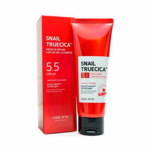 PH- пенка для умывания с муцином чёрной улитки (100мл) SOME BY MI SNAIL TRUECICA MIRACLE REPAIR LOW PH GEL CLEANSER (100ml)