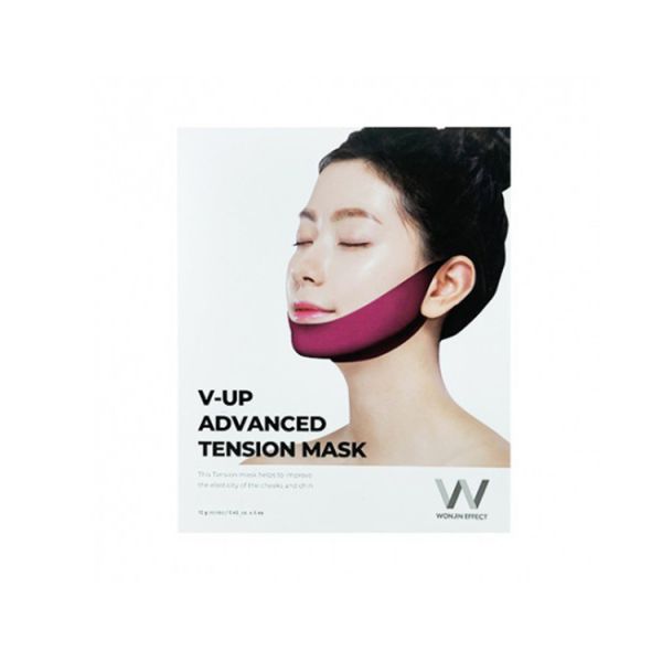 Натяжная маска для шея (12гр*5шт) WONJIN EFFECT V UP ADVANCED TENSION MASK 