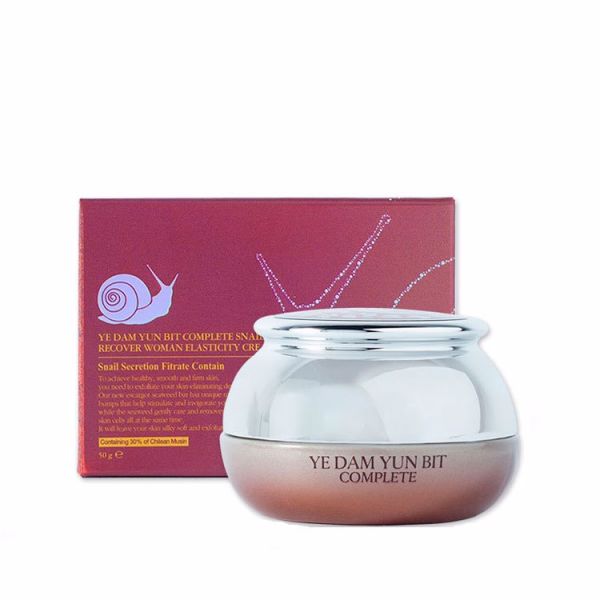 Антивозрастной крем для лица с экстрактом улитки (50гр) YEDAM YUN BIT COMPLETE SNAIL RECOVER WOMAN ELASTICITY CREAM (50gr)