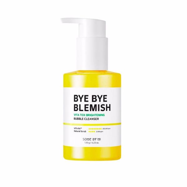 Осветляющая маска пенка с витаминами (120мл) SOME BY MI BYE BYE BLEMISH VITA TOX BRIGHTENING BUBBLE CLEANSER (120ml)