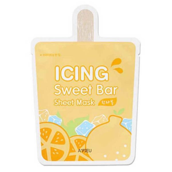 Тканевая маска # мандарин  (21мл)  [СРОК ДО 05/2022][SALE] A'PIEU ICING SWEET BAR SHEET MASK HANRABONG (21ml)  [EXP 05/2022]