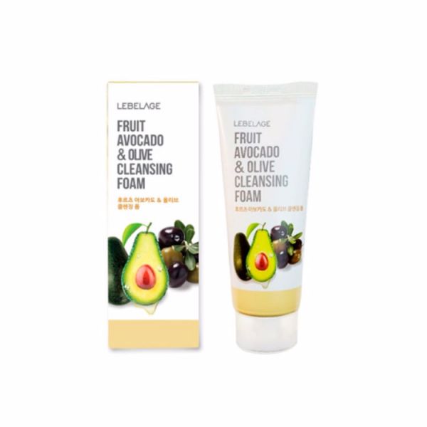 Очищающая пенка с фруктами, авокадо и оливкамиLEBELAGE FRUIT AVOCADO & OLIVE CLEANSING FOAM 100ml