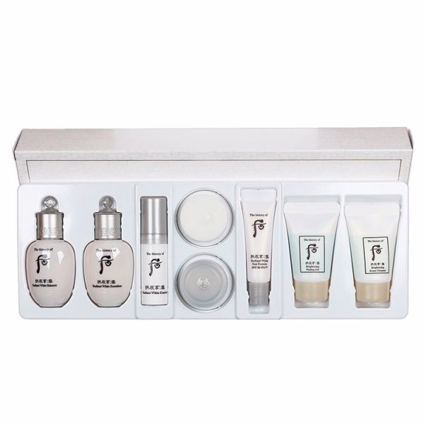 Подарочный набор, сияющее отбеливание THE HISTORY OF WHOO GONGJINHYANG SEOL RADIANT WHITENING GIFT SET (8 ITEMS) (20ml + 20ml + 5ml + 4ml + 4ml + 6ml + 13ml + 13ml)