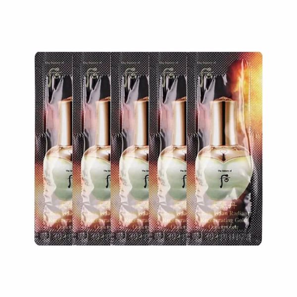 Ампульная эссенция с экстрактом золотого женьшеня (5шт) THE HISTORY OF WHOO CHEONGIDAN RADIANT REGENERATING GOLD CONCENTRATE SAMPLE (5ea)