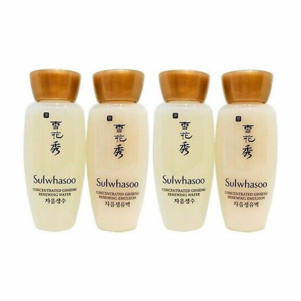 Восстанавливающая эмульсия + тоник с экстрактом женьшеня SULWHASOO CONCENTRATED GINSENG RENEWING WATER + EMULSION 4PCS 15ml * 2ea + 15ml * 2ea